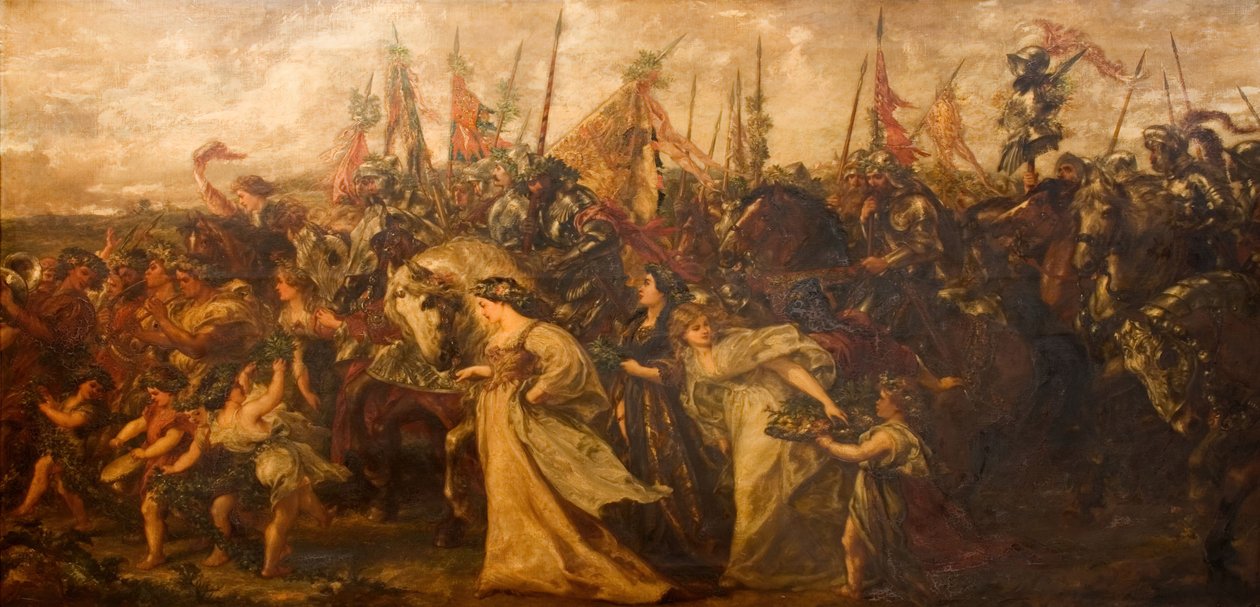 Powrót zwycięzców, 1878-1879. autorstwa Sir John Gilbert