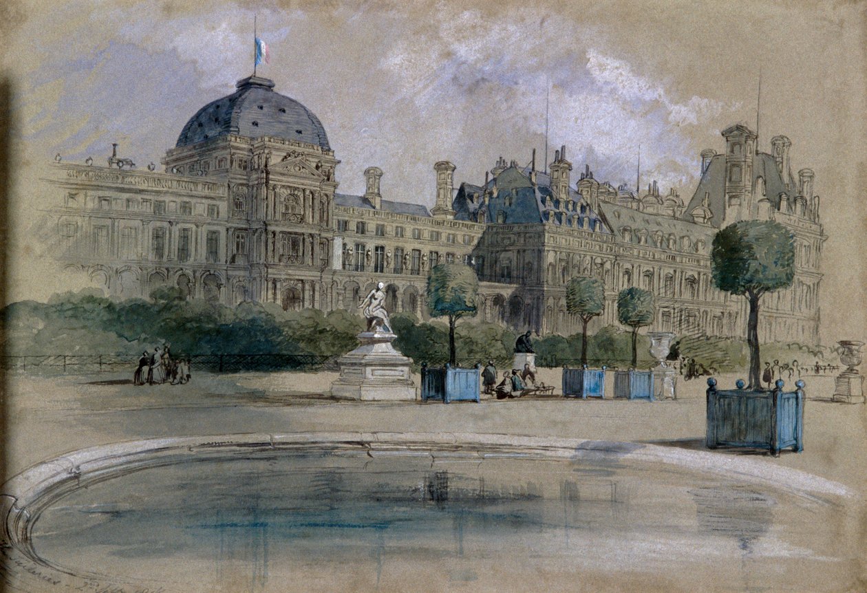 Tuileries, Paryż, Francja, 1846 autorstwa Sir John Gilbert