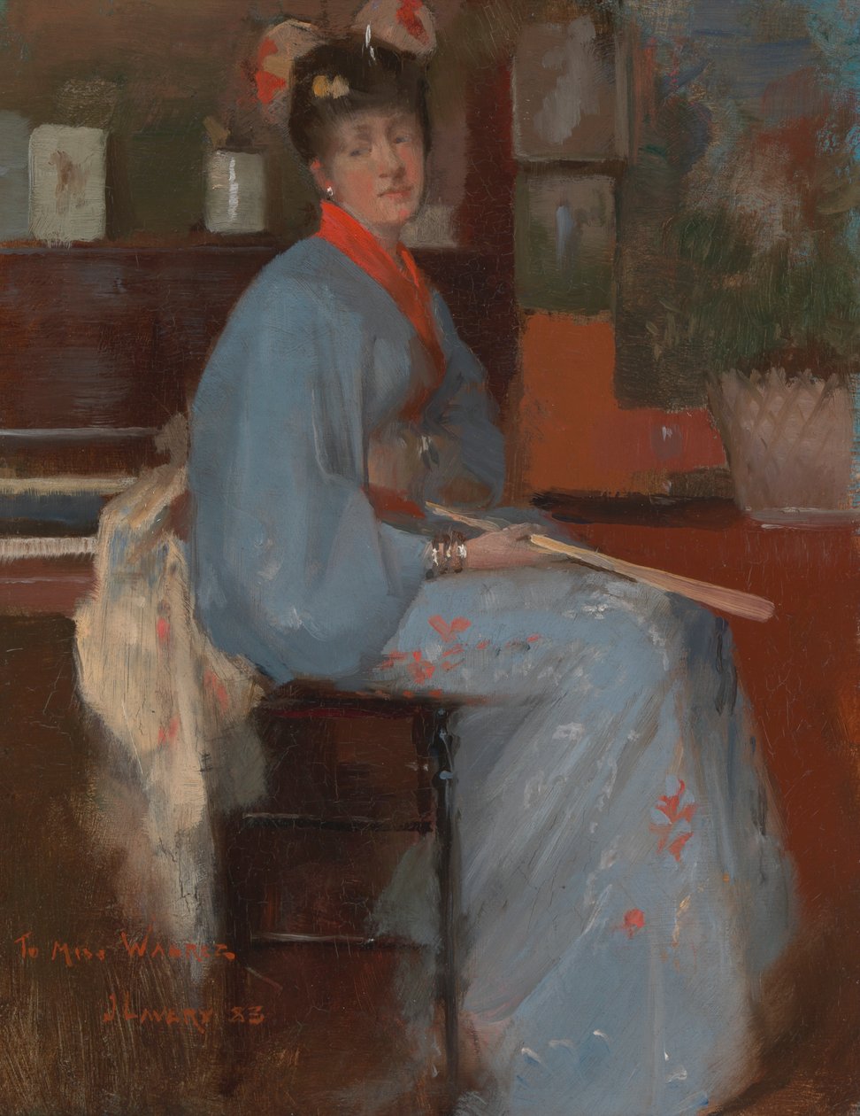 Kobieta w japońskiej sukience autorstwa Sir John Lavery