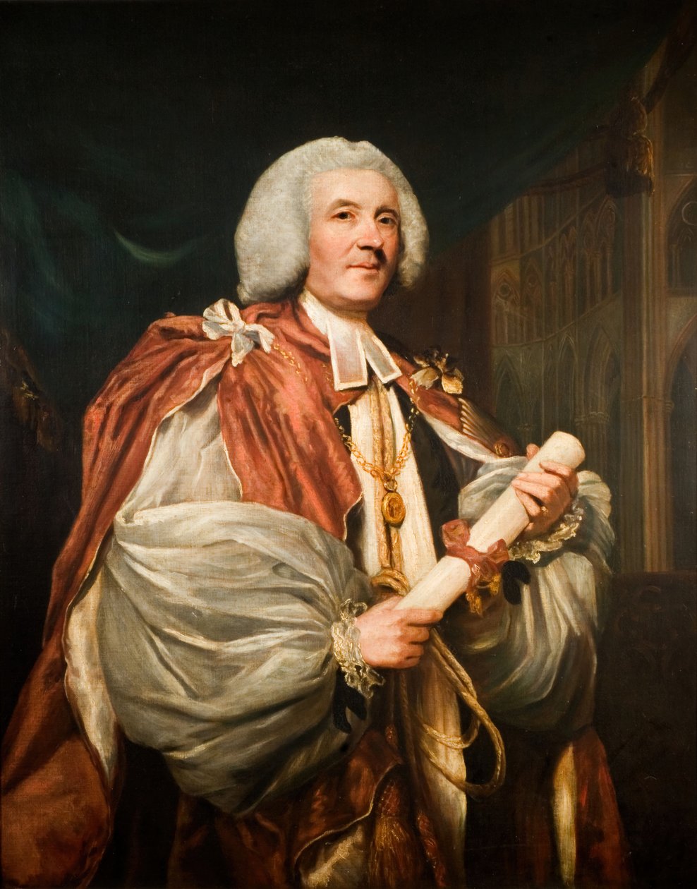 Portret dr Johna Thomasa, biskupa Rochester, 1782. autorstwa Sir Joshua Reynolds