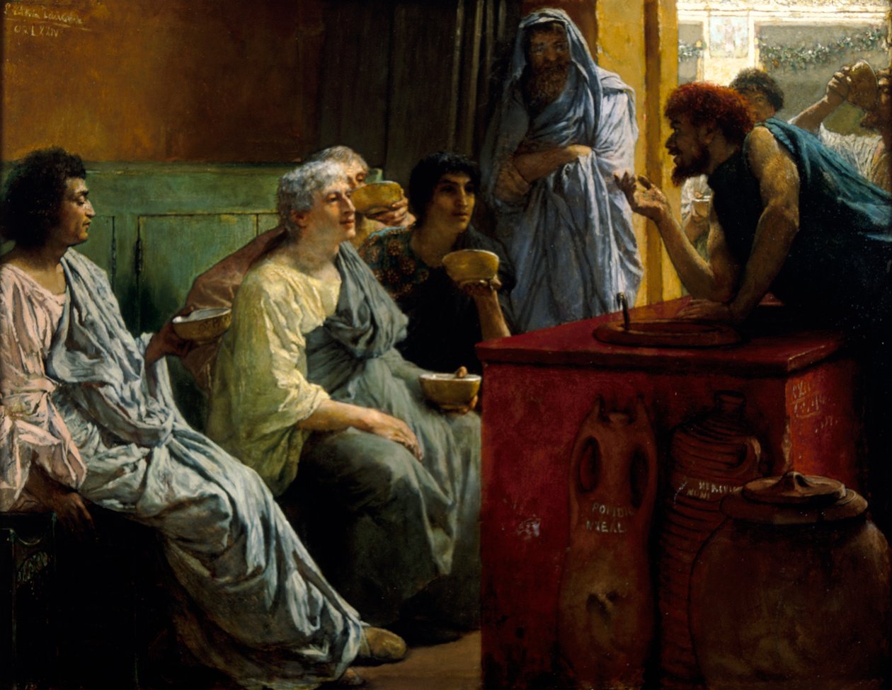 „Sklep z winem”, 1869-1874 autorstwa Sir Lawrence Alma Tadema