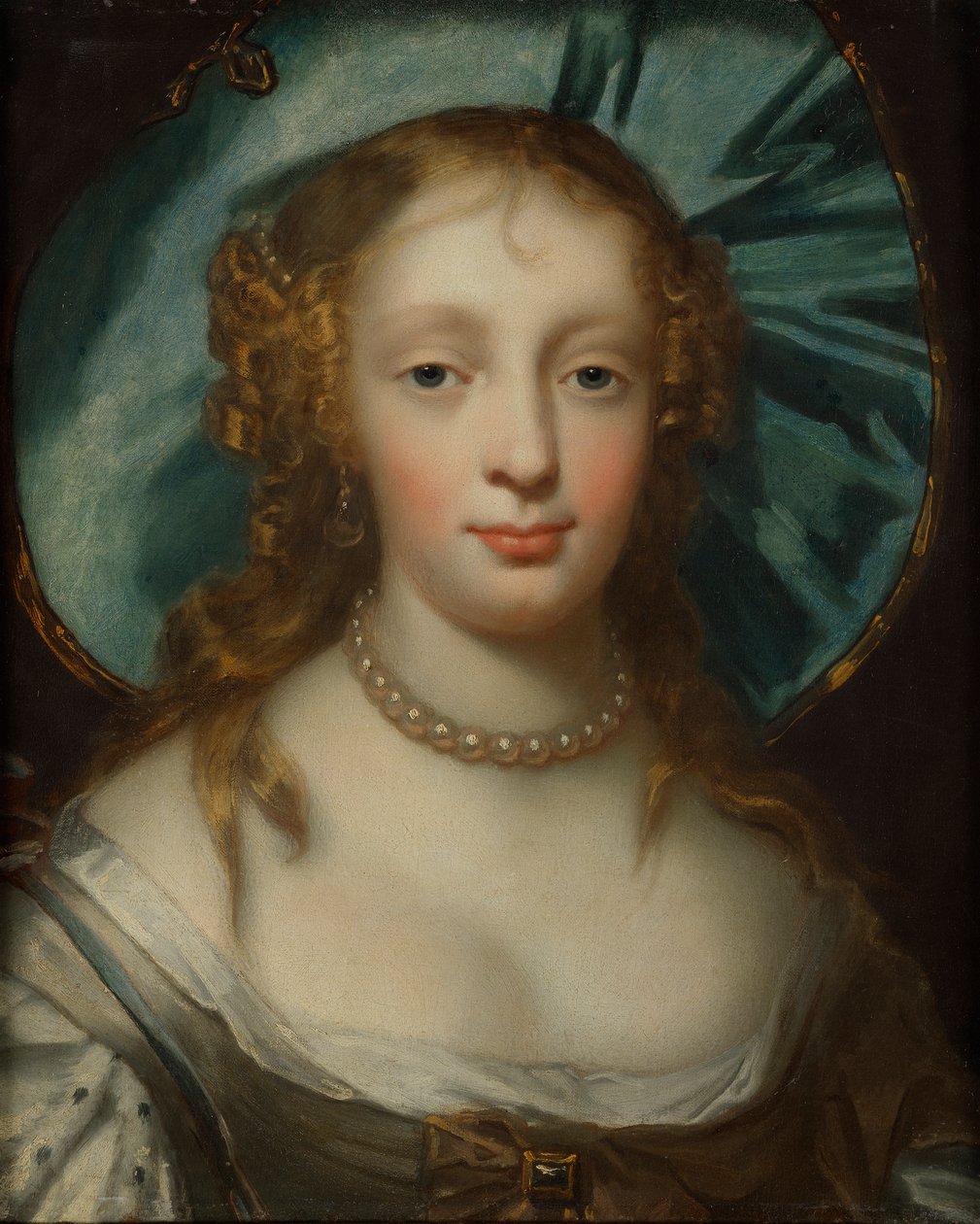 Portret damy w niebieskim kapeluszu autorstwa Sir Peter Lely