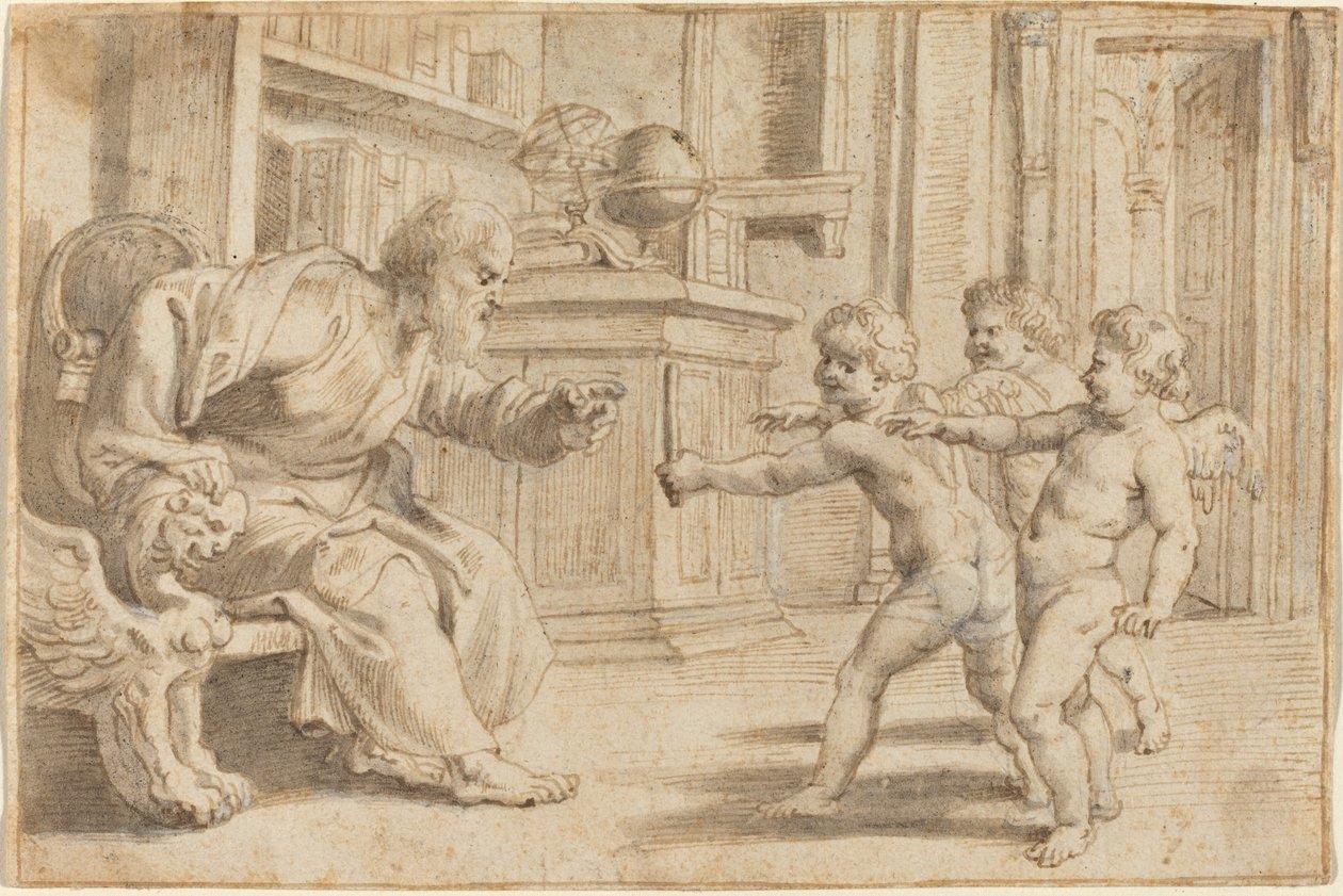 Putti testujący ludzkie postrzeganie głębi autorstwa Sir Peter Paul Rubens