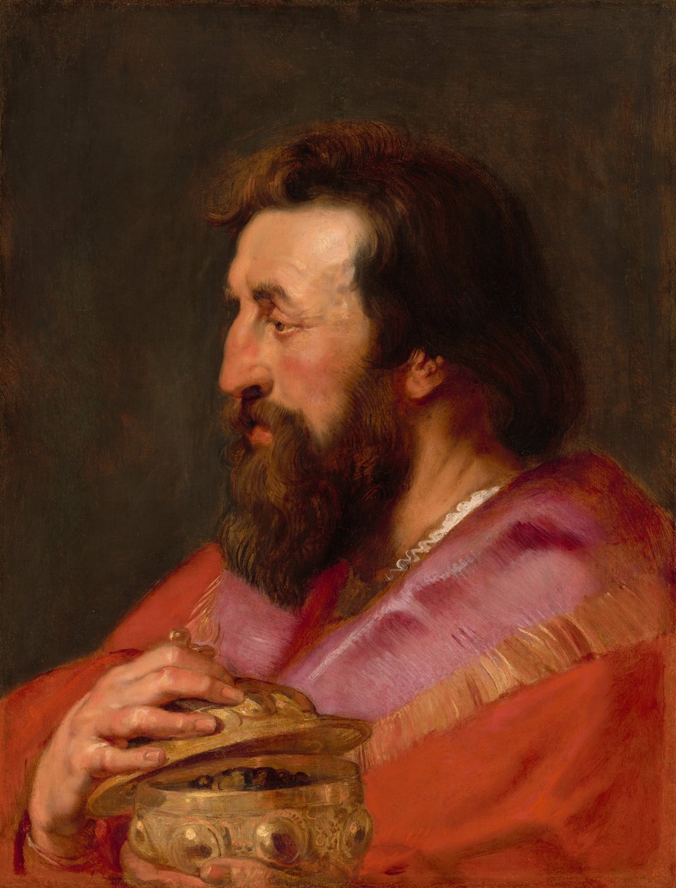 Głowa jednego z trzech królów: Melchiora, króla asyryjskiego autorstwa Sir Peter Paul Rubens and Studio