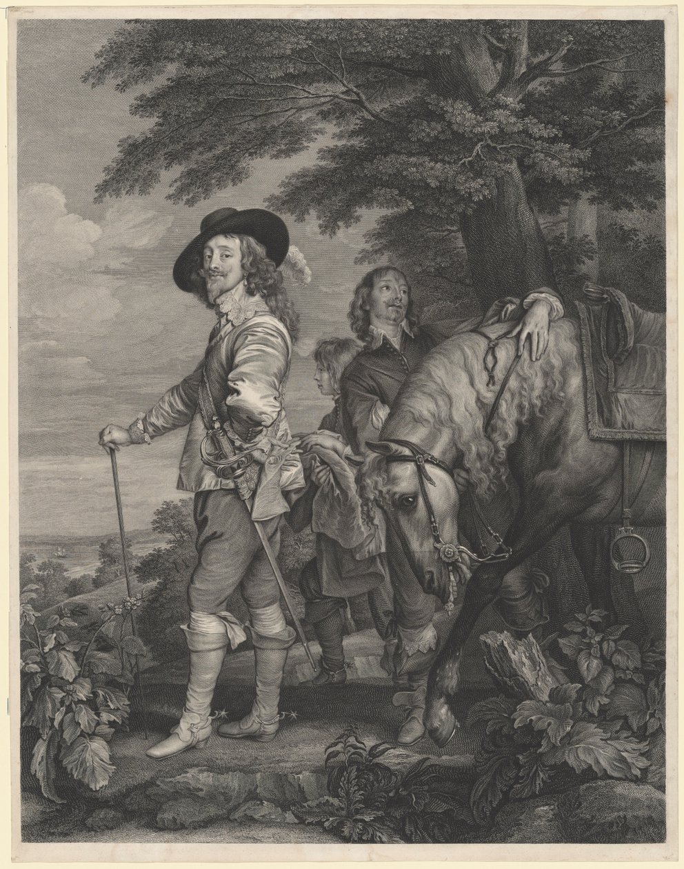 Karol I z Anglii i książę Hamilton autorstwa Sir Robert Strange