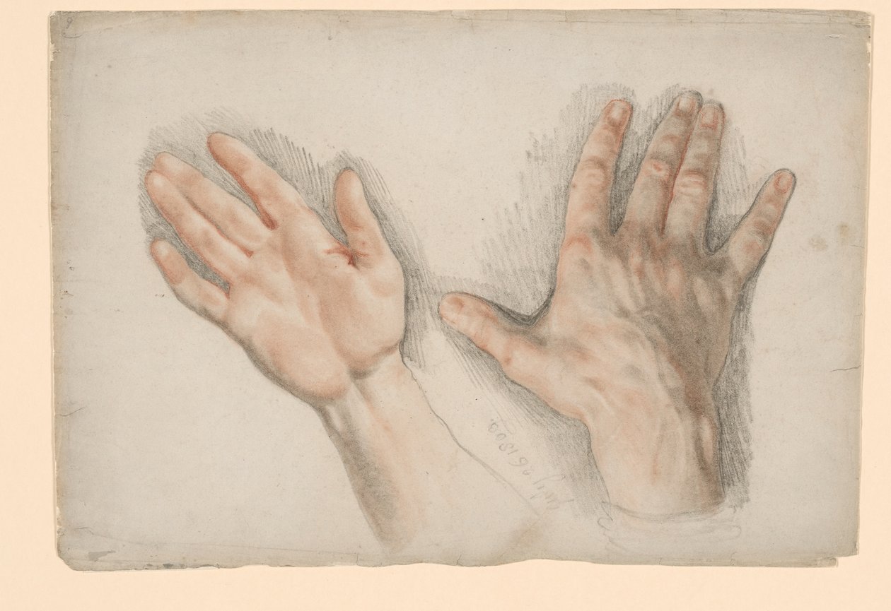 Dwa badania prawej ręki autorstwa Sir Thomas Lawrence