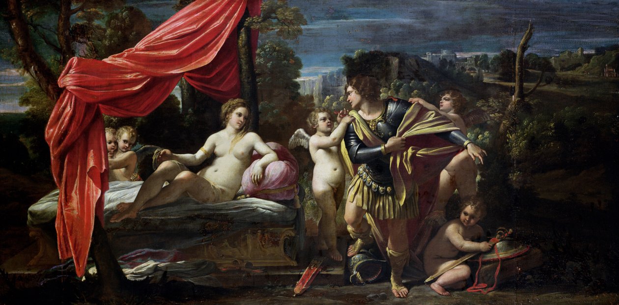 Mars i Wenus, przed 1620 autorstwa Sisto Badalocchio