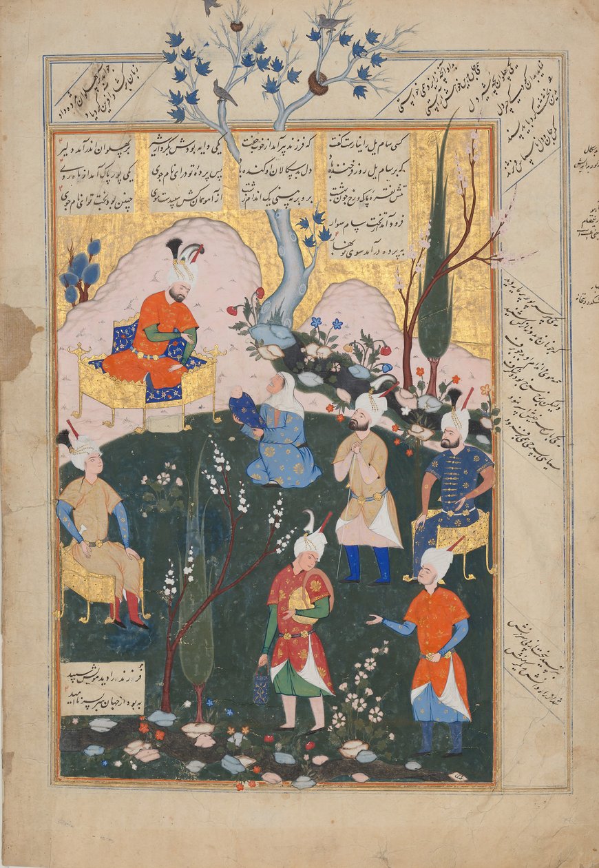 Narodziny Zala, Folio z Księgi Królów Shahnama, 1576-77. autorstwa Siyavush