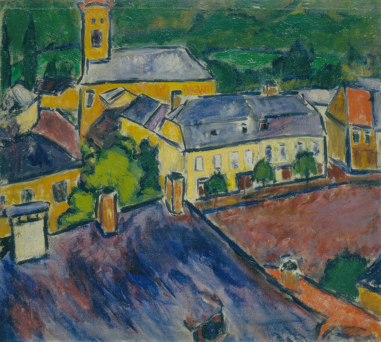 Widok na miasto, 1910 autorstwa Sándor Galimberti