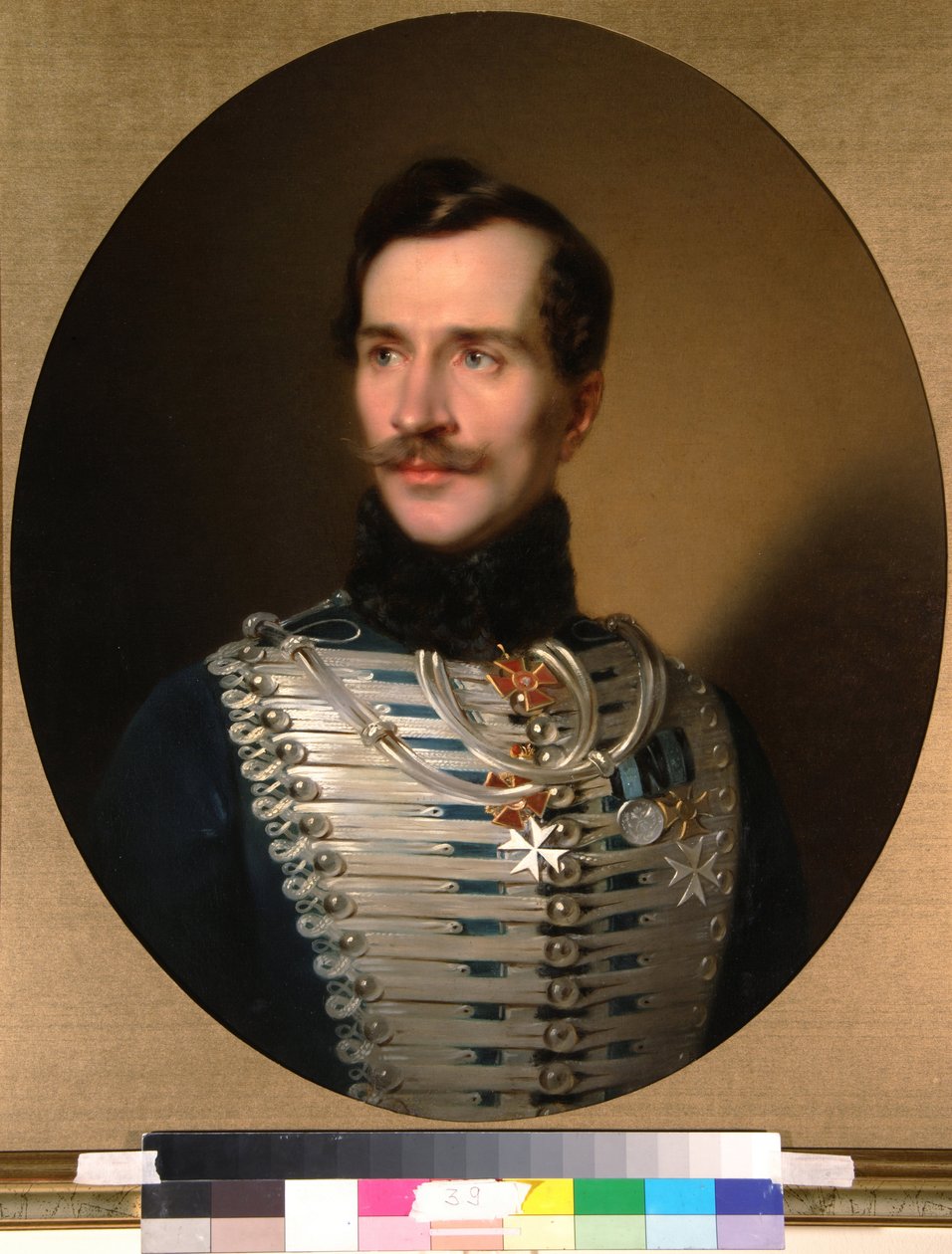 Portret księcia Michaiła Fiodorowicza Golicyna (1800-1873) - Peinture de Sandor Kozina (1808-1873), huile sur toile (68x55 cm), debiut 1840 - Portret księcia Michaiła Fiodorowicza Golicyna, Olej na płótnie Sandora Koziny, początek lat 40. XIX wieku) Państw autorstwa Sándor Kozina