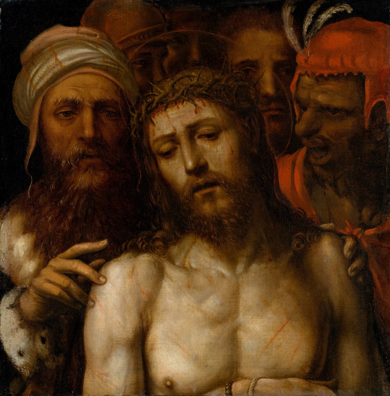 Chrystus przedstawiony ludowi Ecce Homo, ca. 1540-49. autorstwa Sodoma