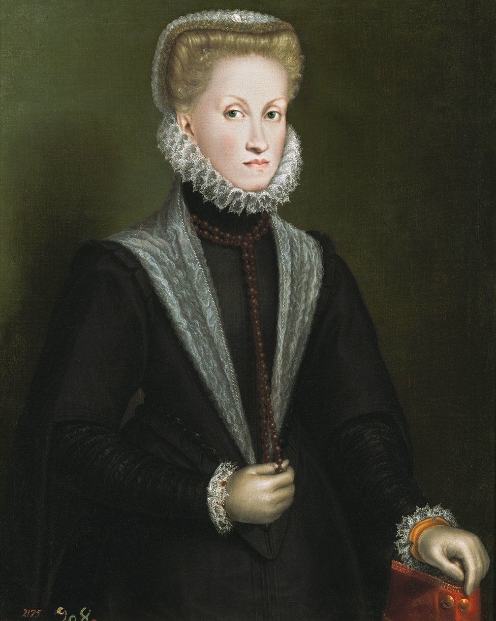 Anna Austriacka, królowa Hiszpanii (1549-80), żona Filipa II (1527-98), c.1573 autorstwa Sofonisba Anguissola