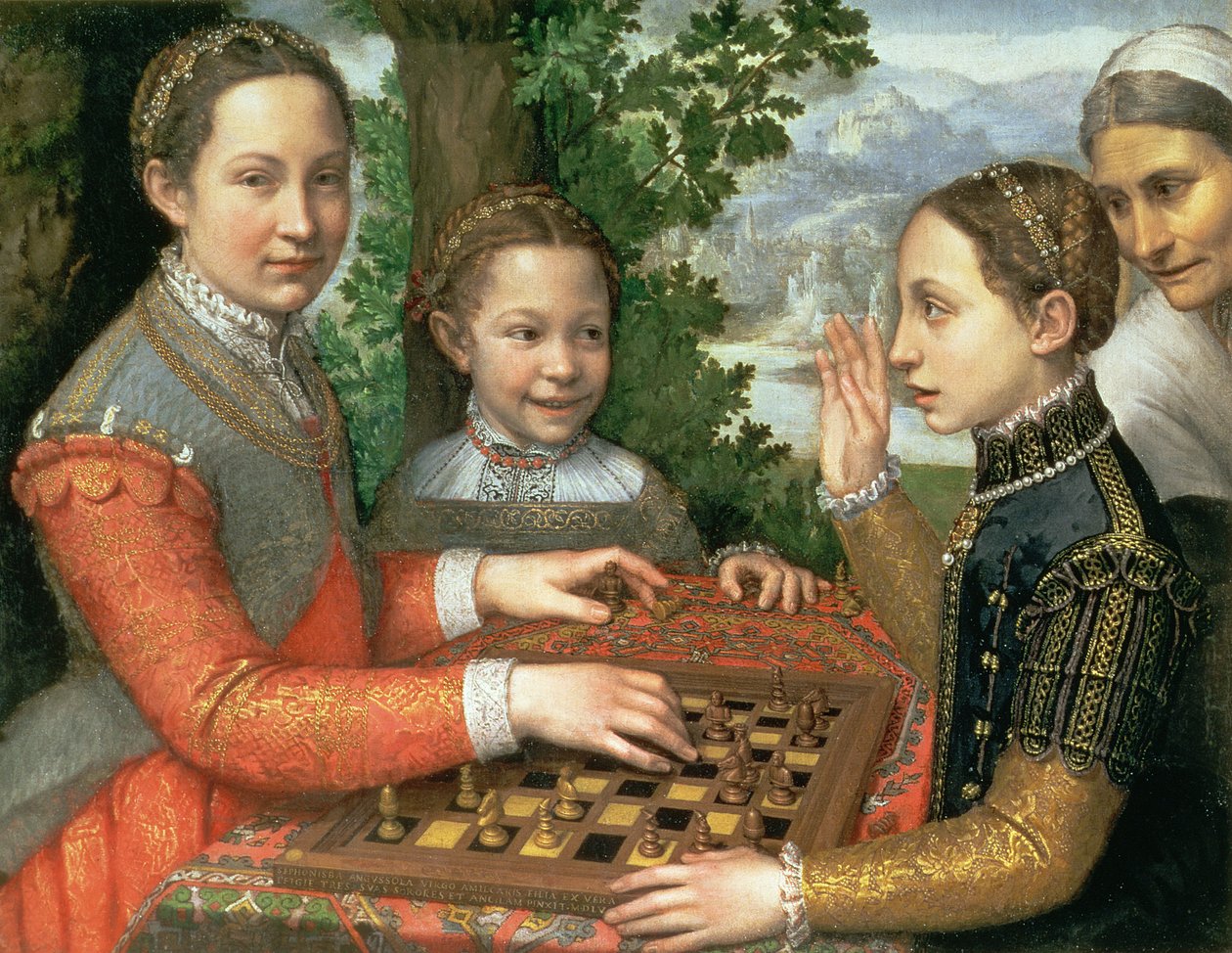Gra w szachy, 1555 autorstwa Sofonisba Anguissola