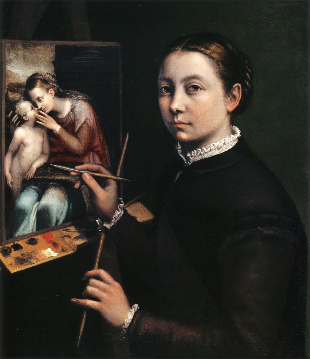 Autoportret przy sztalugach autorstwa Sofonisba Anguissola
