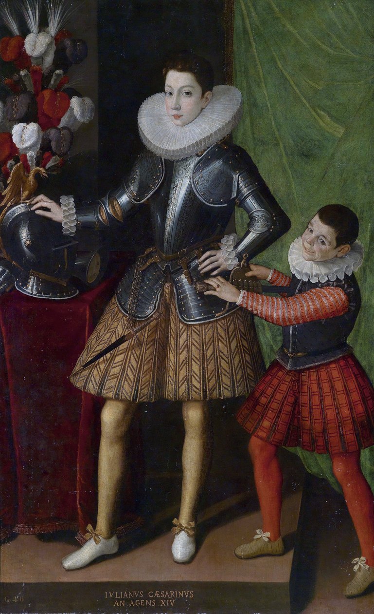 Giuliano Cesarini (młodszy) (1466-1510), wiek 14 lat - Portret Sofonisby Anguissola (ok. 1532-1625) - ok. 1586 - Olej na płótnie - 186x115 - Kolekcja prywatna autorstwa Sofonisba Anguissola