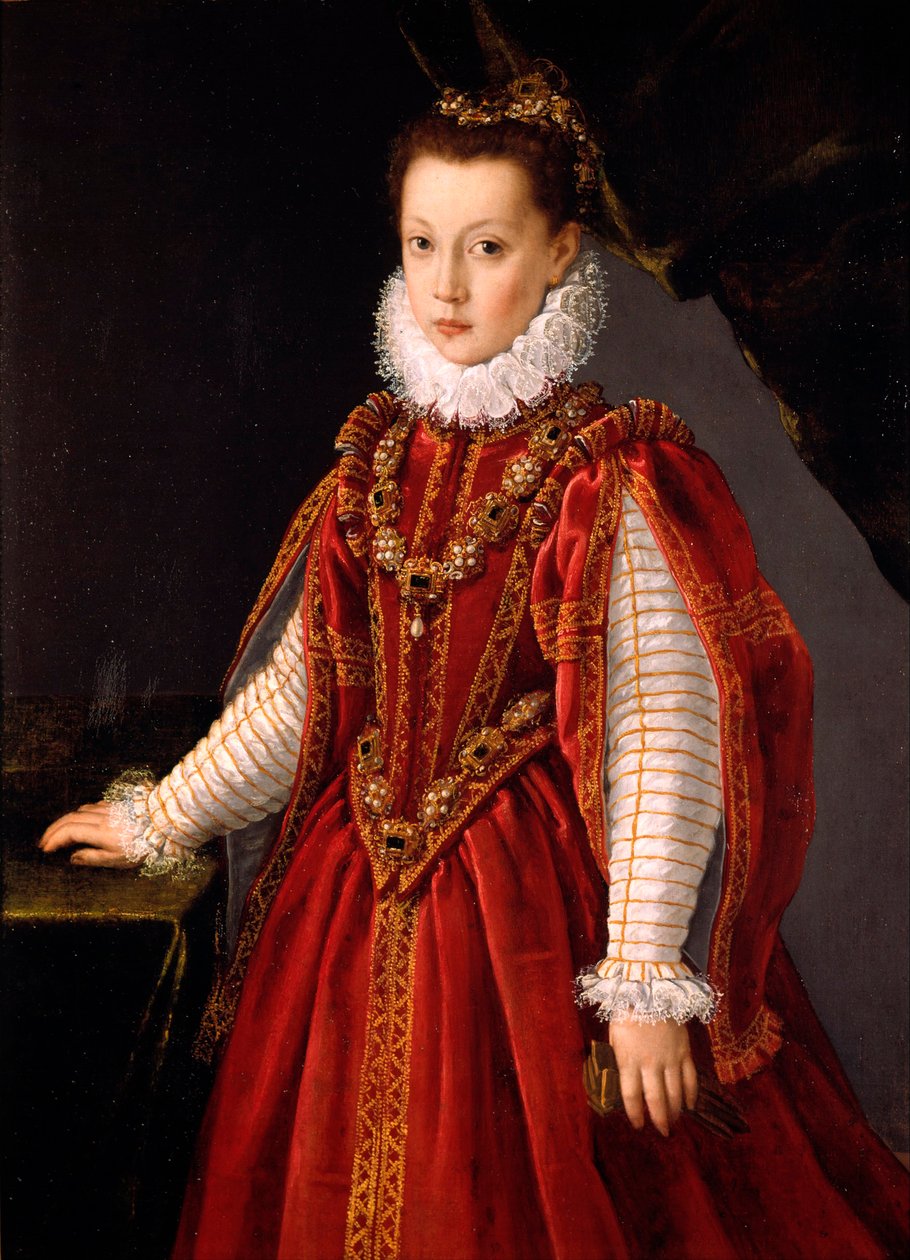 Włoski „Portret młodej damy” z zamożnej rodziny Obraz Sofonisby Anguissola (około 1532-1625) - 1560 - Olej na płótnie - Rozmiar 106x67,5 cm Museo Lazaro Galdiano, Madryt autorstwa Sofonisba Anguissola