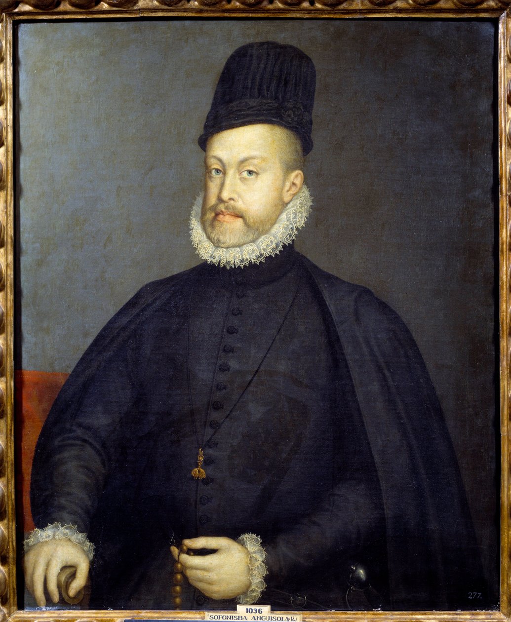 Portret króla Hiszpanii Filipa II (1527-1598) Obraz Sofonisby Anguisciola lub Anguissiola (1540-1625) autorstwa Sofonisba Anguissola