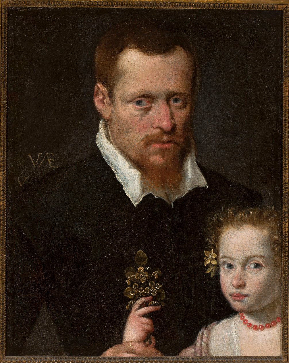 Portret mężczyzny z córką autorstwa Sofonisba Anguissola