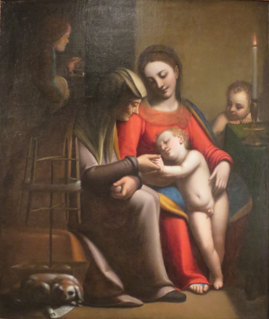 Święta Rodzina ze świętymi Anną i Janem Chrzcicielem autorstwa Sofonisba Anguissola