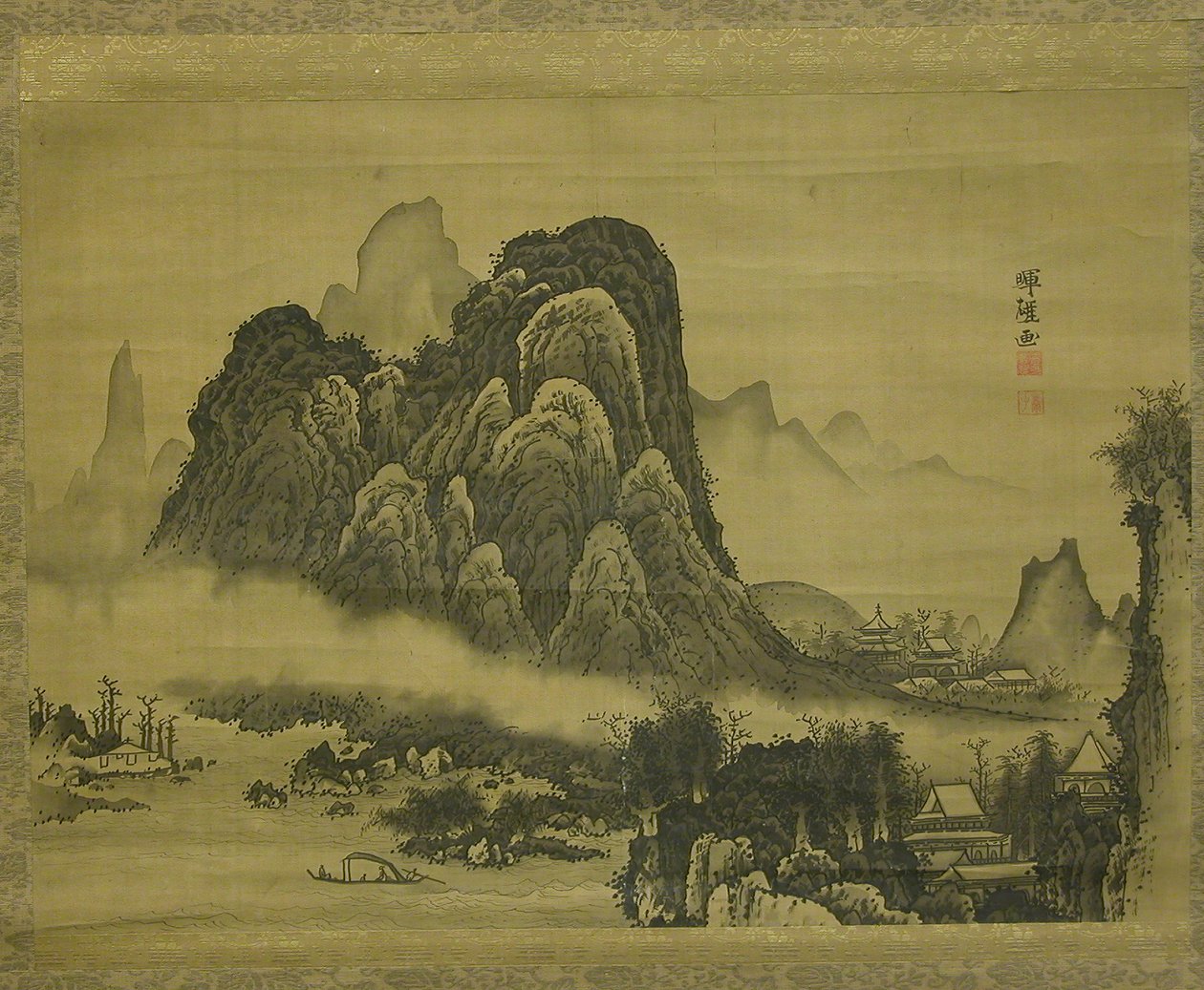 Krajobraz górski, ca. 1761-63. autorstwa Soga Shohaku