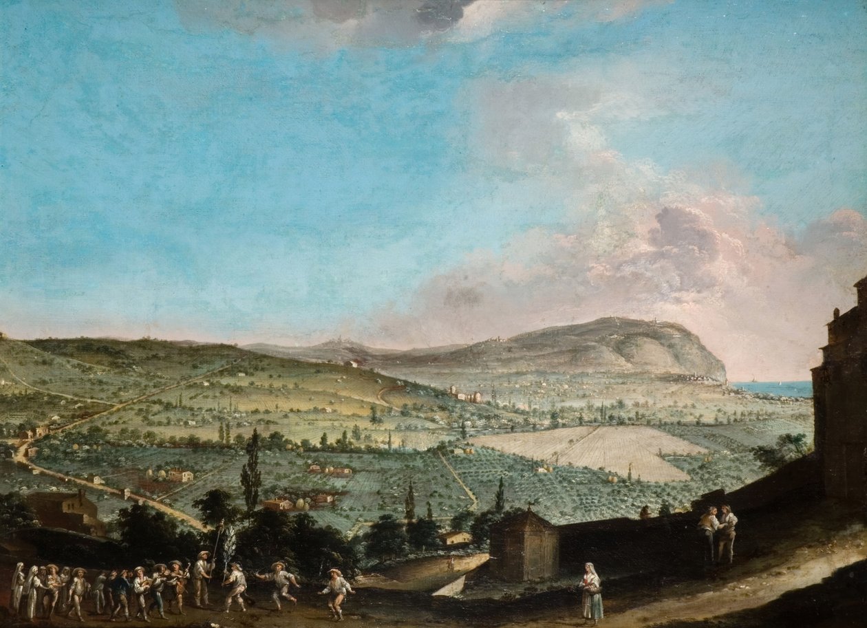 Krajobraz włoski, 1750-1800. autorstwa Soloman Delane