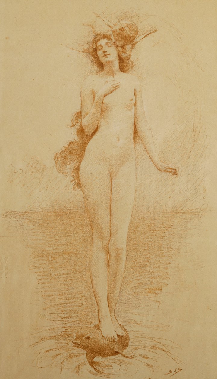 Studium - Narodziny Miłości, autorstwa Solomon Joseph Solomon