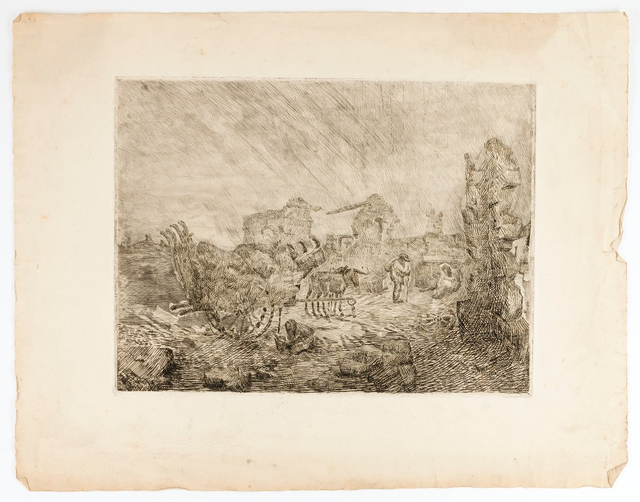 Wózek i ruiny autorstwa Solon H. Borglum