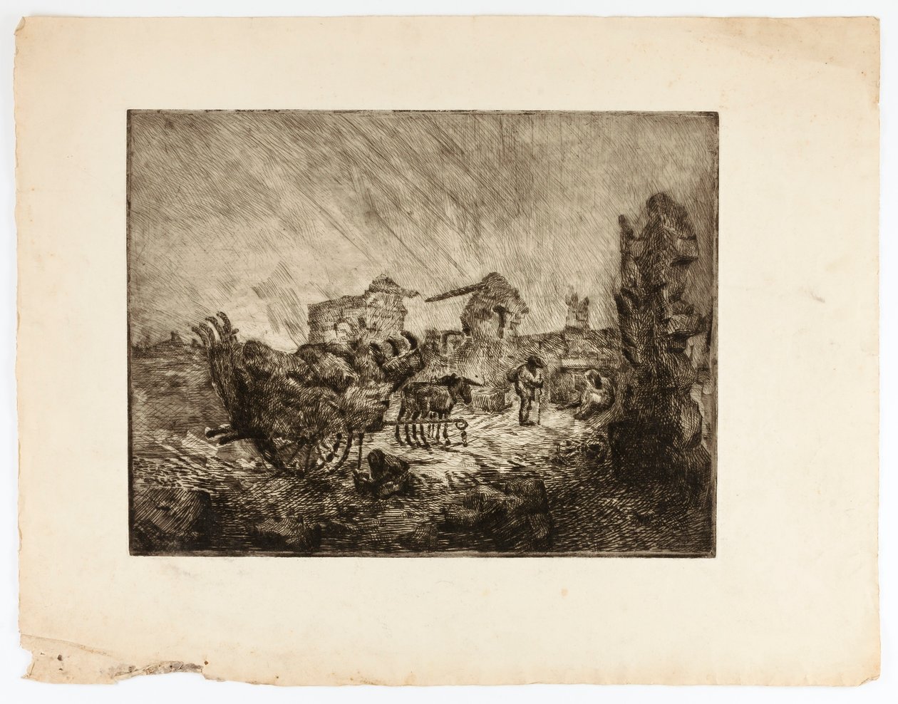 Wózek i ruiny autorstwa Solon H. Borglum