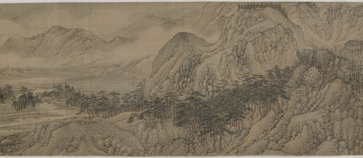 Posiadłość Wang River, 1570 (tusz i kolor na jedwabiu) autorstwa Song Xu