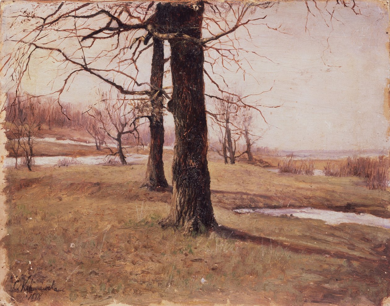 Wiosenny krajobraz, 1888 autorstwa Sophia Petrovna Kuvshinnikova