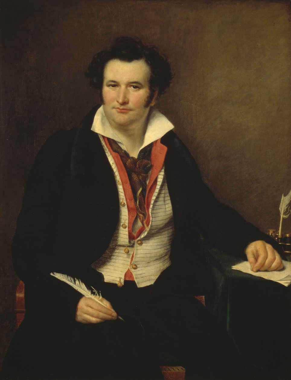 Portret aktora Bernarda Wolfa (1778-1850), autora i dyrektora Theatre de la Monnaie w Brukseli, namalowany przed 1823 rokiem autorstwa Sophie Rude