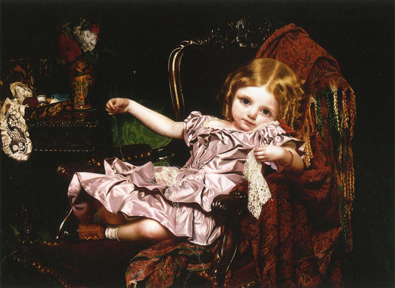Młoda dziewczyna w fotelu, ok. 1850 autorstwa Sophie Gengembre Anderson