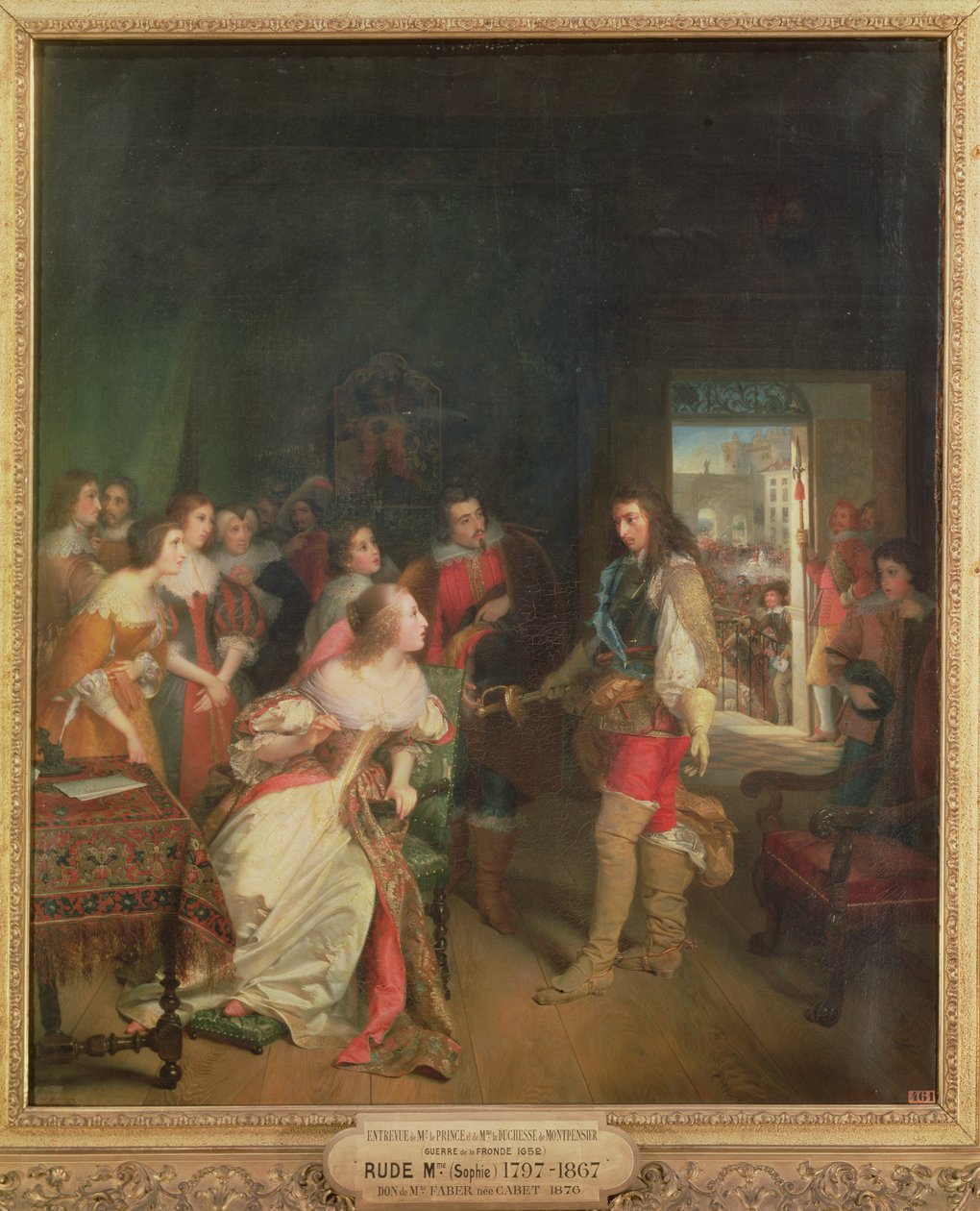 Spotkanie Ludwika II (1621-86) de Bourbon z Anne-Marie-Louise d