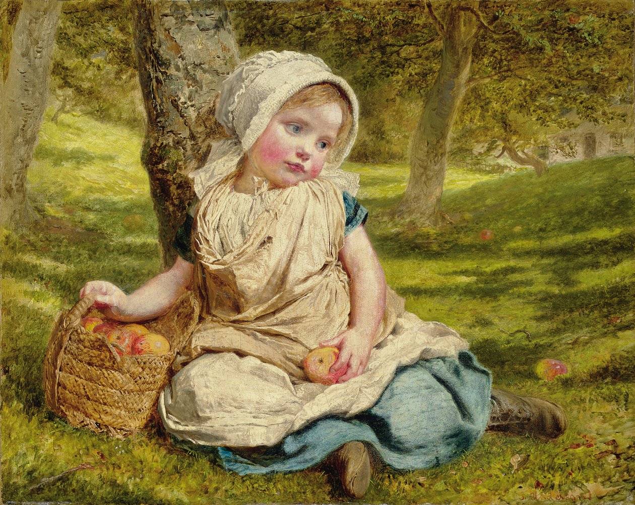 Windfalls (olej na płótnie) autorstwa Sophie Anderson