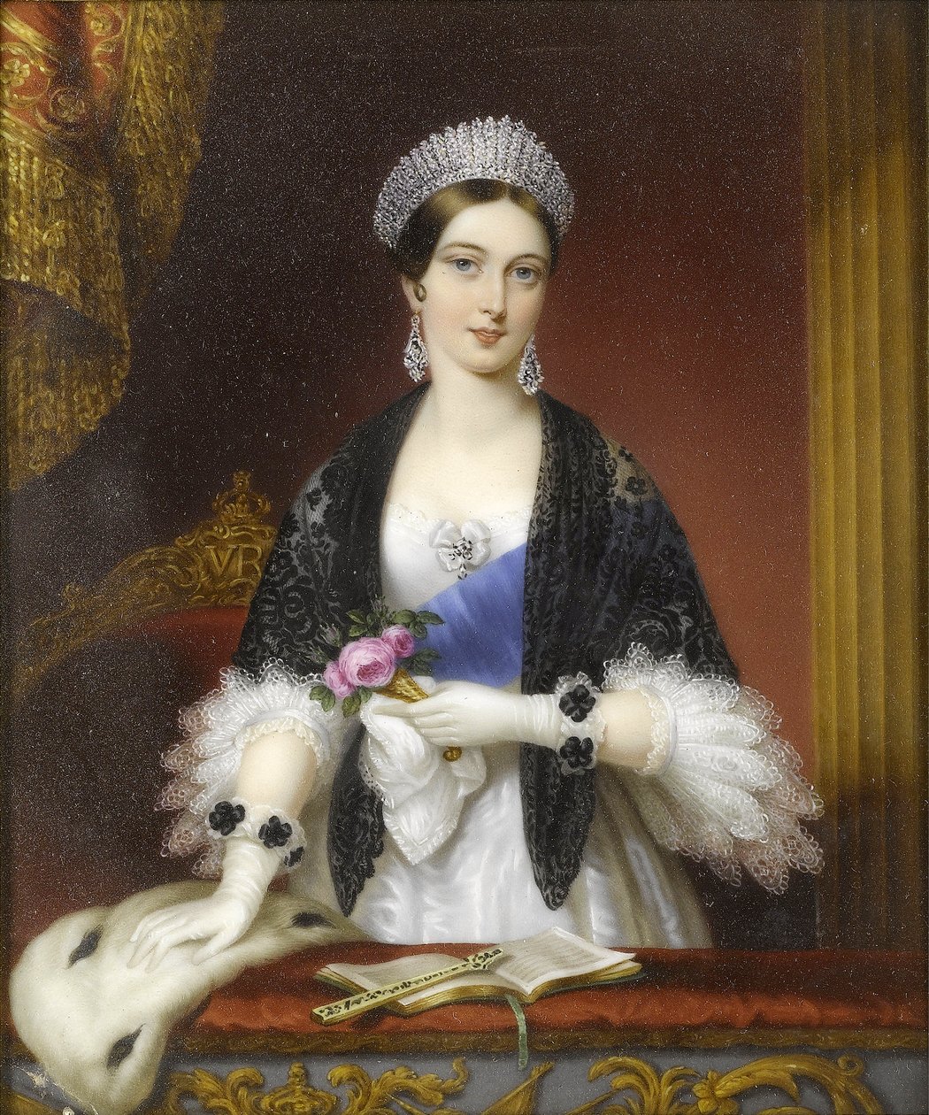 Królowa Wiktoria w loży królewskiej w teatrze Drury Lane w listopadzie 1837 r. - Lienard, Sophie autorstwa Sophie Lienard