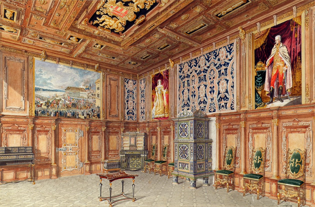 Sala koronacyjna w Pałacu Laxenburg pod Wiedniem autorstwa Sotira