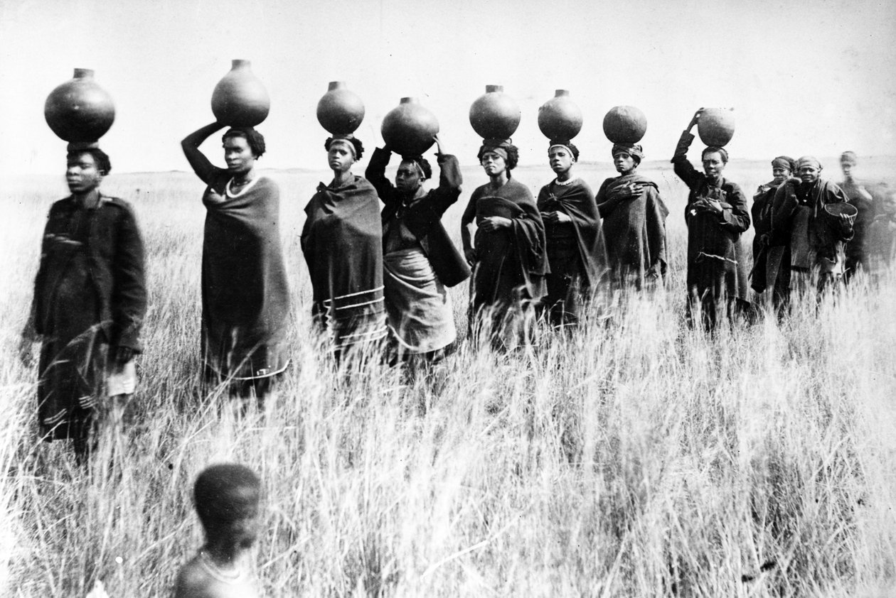 Wprowadzanie Jyuala do miasta, c.1895 autorstwa South African Photographer