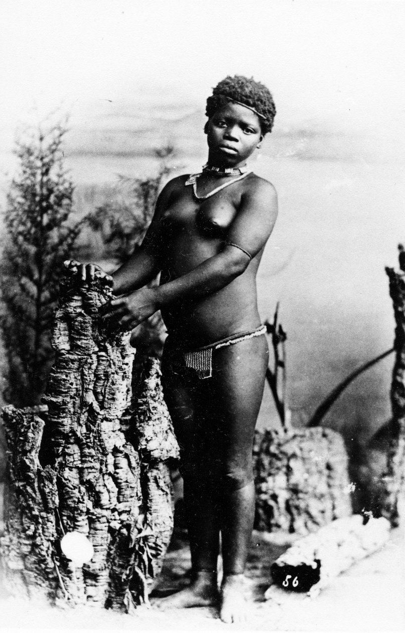 Lulu, Intombi Zulu Girl, ok. 1895 r. autorstwa South African Photographer