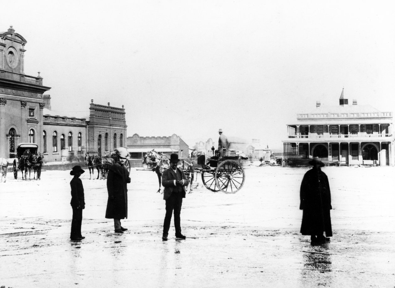 Rynek, Johannesburg, ok.1895 autorstwa South African Photographer