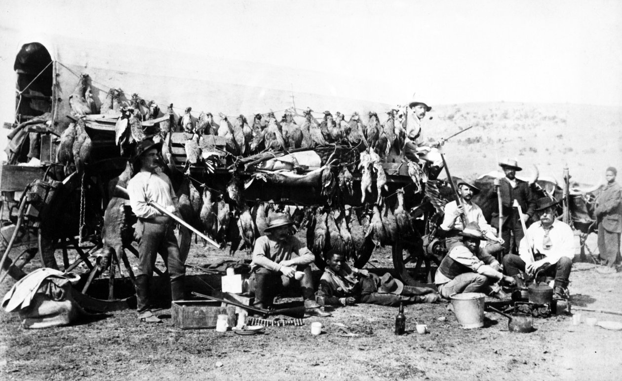Powrót z wyprawy strzeleckiej, Republika Południowej Afryki, ok. 1895 r. autorstwa South African Photographer
