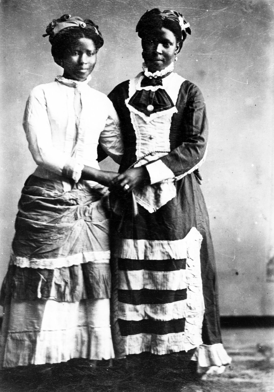 Dwie dziewczyny chrześcijańskie Kefir, Republika Południowej Afryki, ok. 1895 r. autorstwa South African Photographer