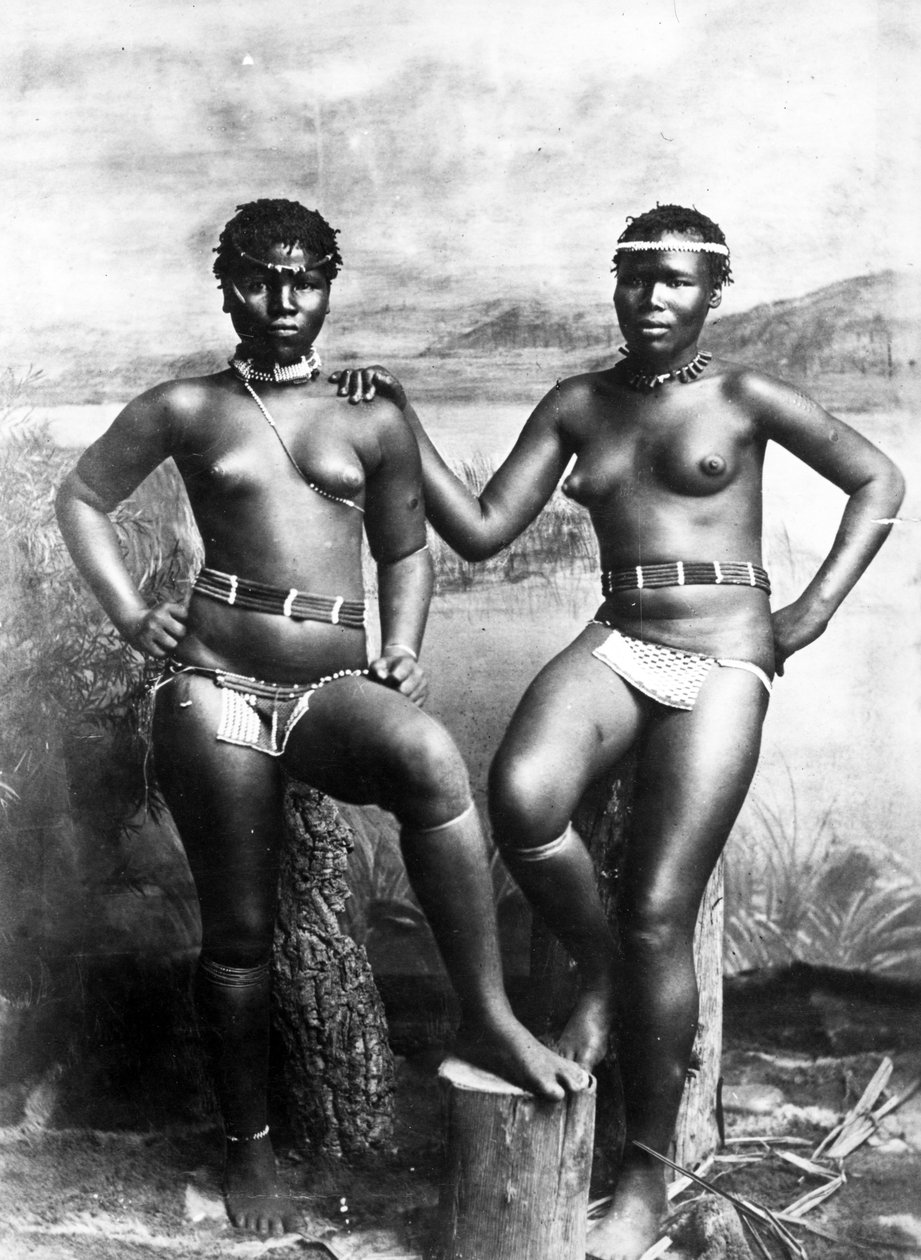 Siostry Zulusów, c.1895 autorstwa South African Photographer