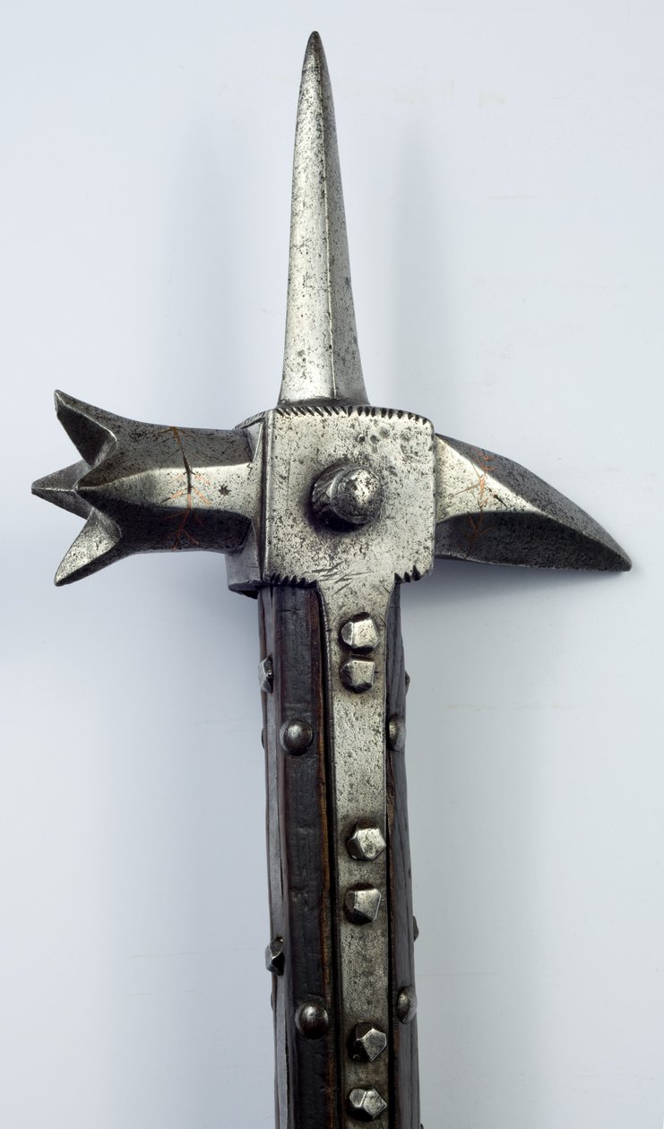 Warhammer for Foot Combat, c.1440 (żelazo i drewno z miedzianą wkładką) autorstwa Southern European