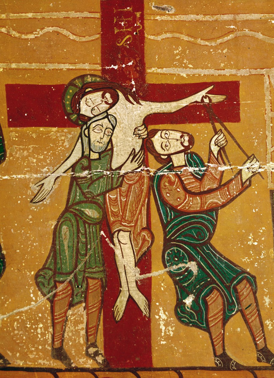 Хадгаламжийн полиг харуулж буй Altarpiece самбар autorstwa Spanish School
