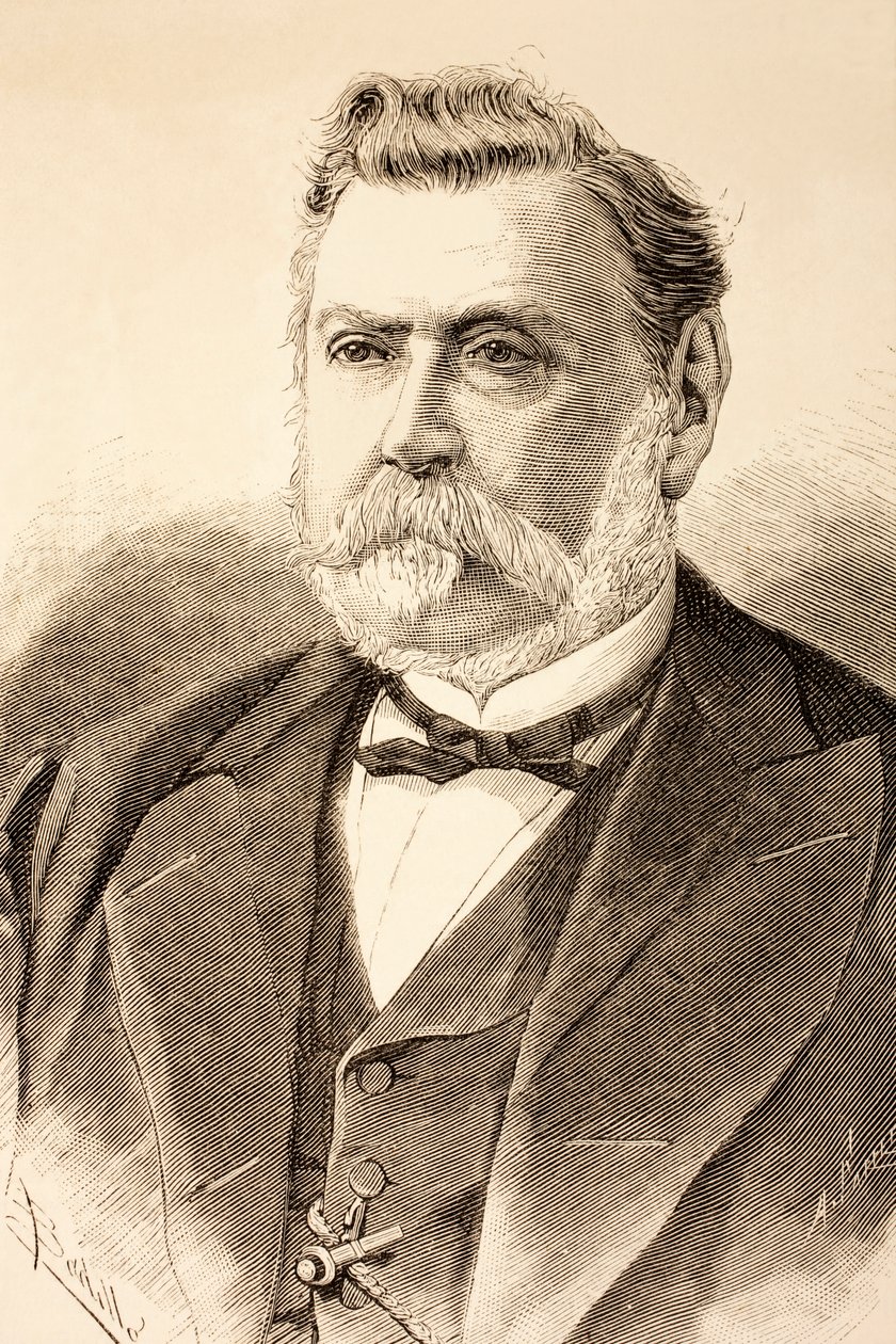 Antonio Rodrigues Sampaio, z "La Ilustracion Espanola y Americana" z 1881 r. autorstwa Spanish School