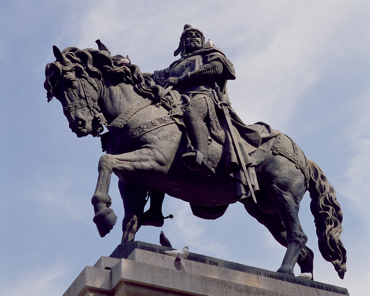 Konny posąg Jaime I (1208-76) El Conquistador, 1890 (brąz) autorstwa Spanish School