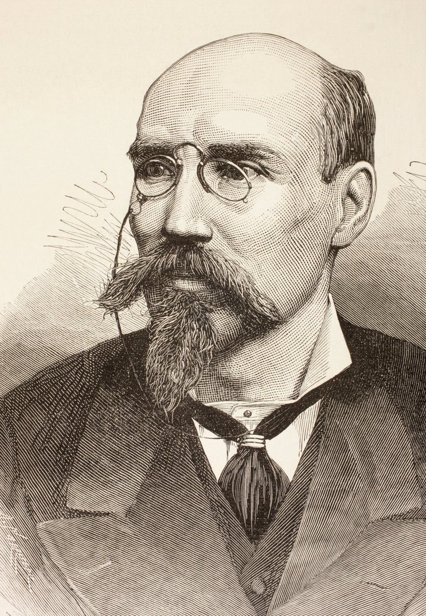 Jose Echegaray y Eizaguirre, z „La Ilustracion Espanola y Americana” z 1881 r. autorstwa Spanish School