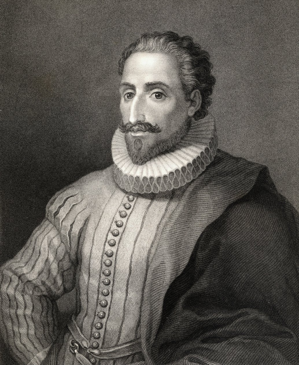 Miguel de Cervantes i Saavedra (1547-1615) autorstwa Spanish School