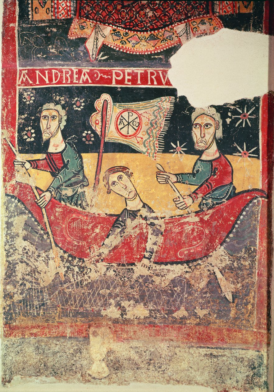Św. Piotr z Sorpe: Św. Andrzej i Św. Piotr Wędkarstwo autorstwa Spanish School
