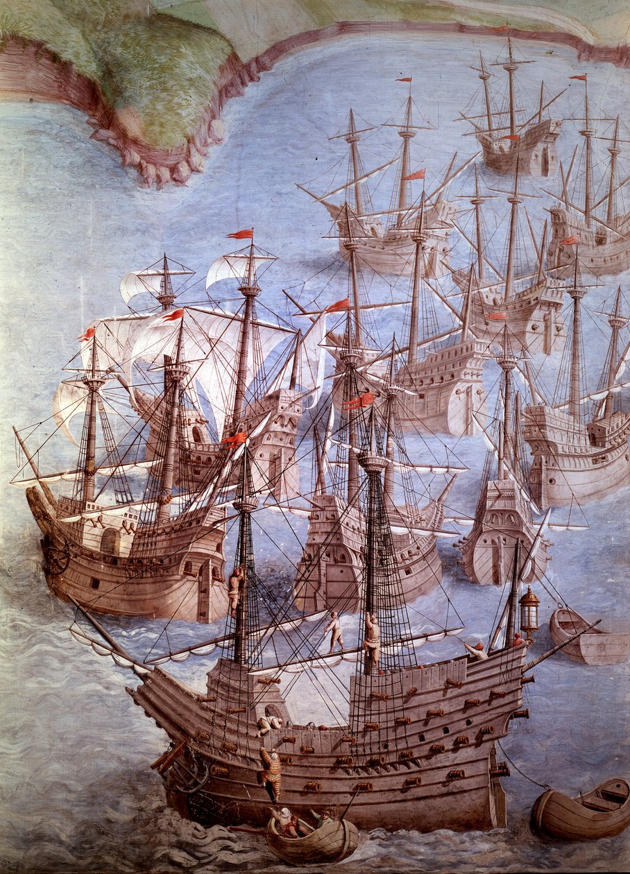 Wyprawa na wyspę Terceira, 1582 autorstwa Spanish School